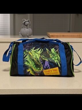 Vintage 1993 Jurassic Park Duffel Bag DEADSTOCK NOS "They're Watching"